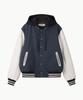 Lundy Tone Corduroy Varsity Jacket - Navy