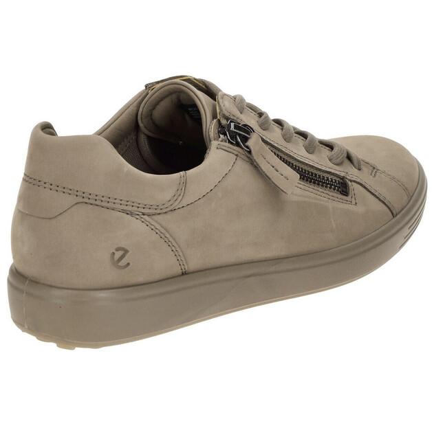 Женские полуботинки Ecco Soft taupe коричневые нубук 490553