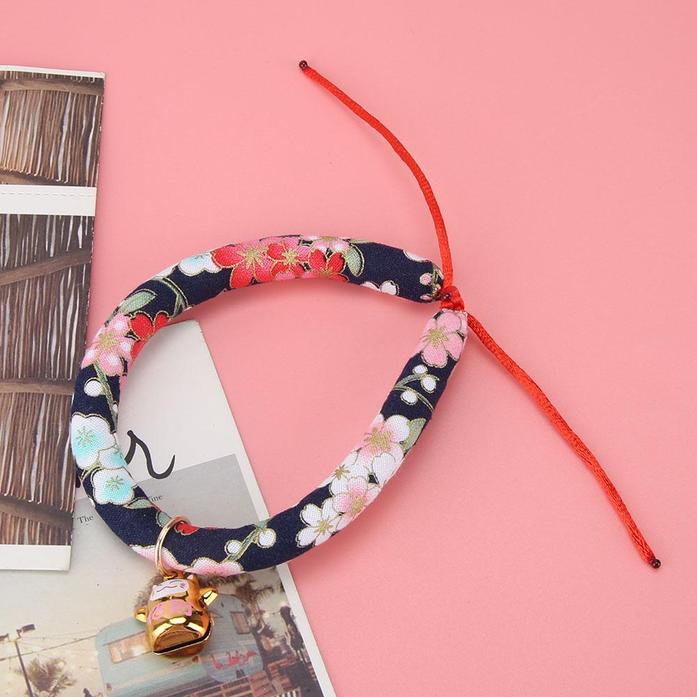 2 Stück Verstellbares Hunde Katzen Halsband Bedrucktes Halsband mit Glocke für Welpen Kätzchen Haustier Katze ZubehörS