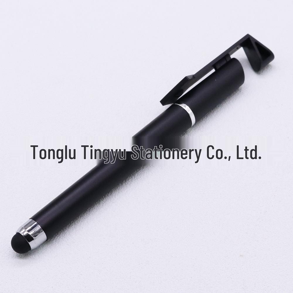 Stylus Ballpoint Pen with Touchscreen Stand & QR Code Clip