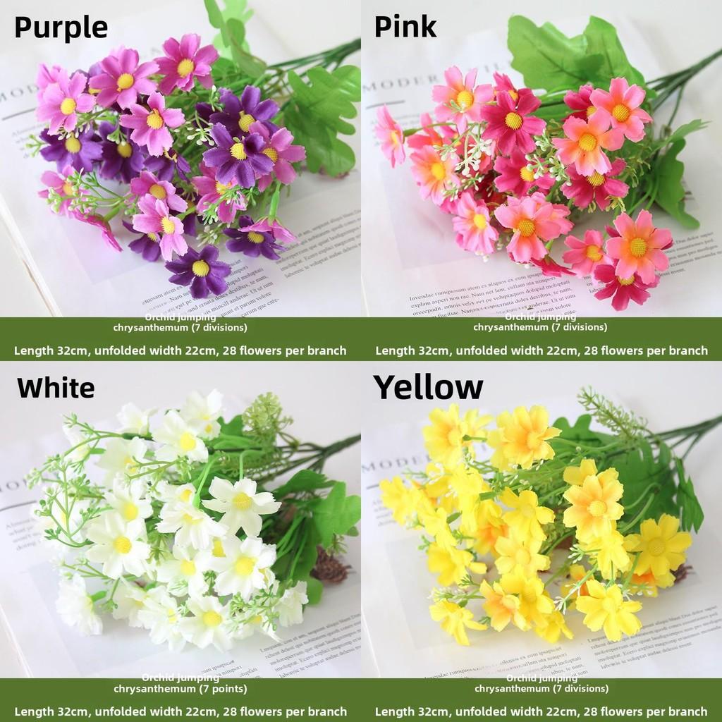 Chrysanthemum 28 Heads Artificial Fake Flower Home Coffee Shop Wedding Decor