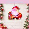 Christmas Santa Claus Snowman Elk Light Door Hanging Decor For Holiday Home Scene