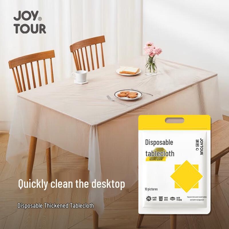 Jiatu Einweg-Tischdecken aus Kunststoff mit Kordelzug