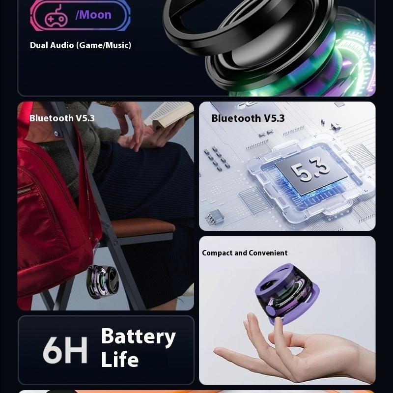 Wireless Bluetooth Small Speaker Mini Magnetic Stand Audio Outdoor Portable Desktop Mini Speaker