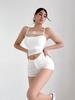 Branco Verão Coreano Moda Sexy Hot Pants Picante Menina Shorts Roupas Femininas Cor Sólida Cintura Baixa Envolver Quadris Slim Shorts Justos