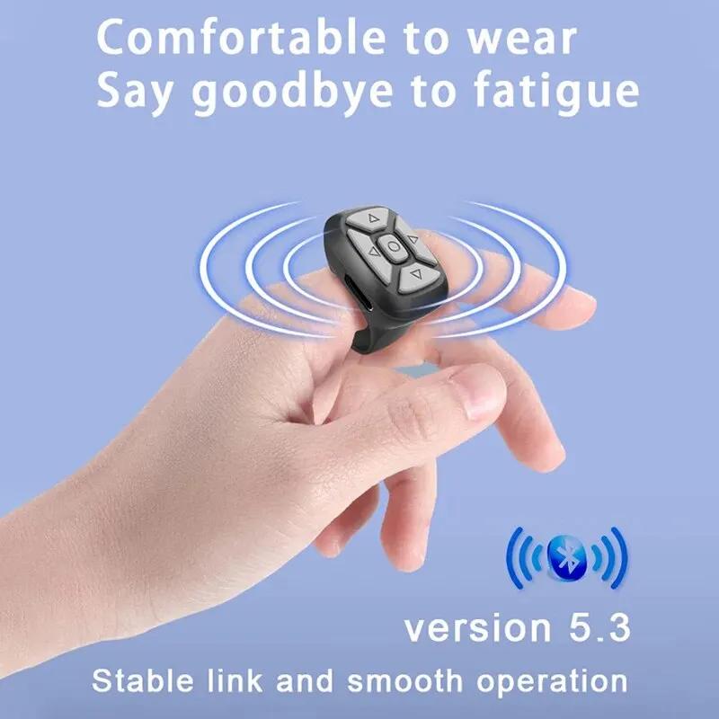 Wireless Bluetooth Remote Control Ring Mobile Selfie Lazy Instant Music Tiktok Video Phone Bluetooth Controller For Xiaomi Apple