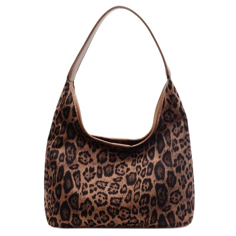 Leopard print bag fashionable large-capacity tote bag women's new armpit bag premium shoulder bag