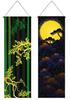Tapestry Hanging Scroll with Full Ginkgo and May Moon and A Relaxing Wall Also Suitable for Indoor Also Suitable As a Mini Stylish and Compact for