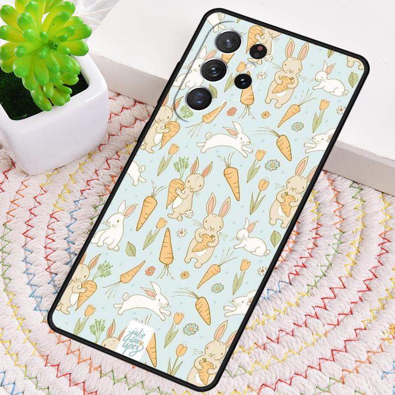 Cute Bunny Rabbit soft Phone Case for Samsung Galaxy note 10 pro S26 Ultra S23 S24 FE S25 S21 S22 PLUS shockproof Cove