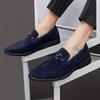Men's Casual Shoes  Spring  Foot Lazy Shoes Large Size Pointed Leather  Shoes Anti-suede  Driving Shoes
