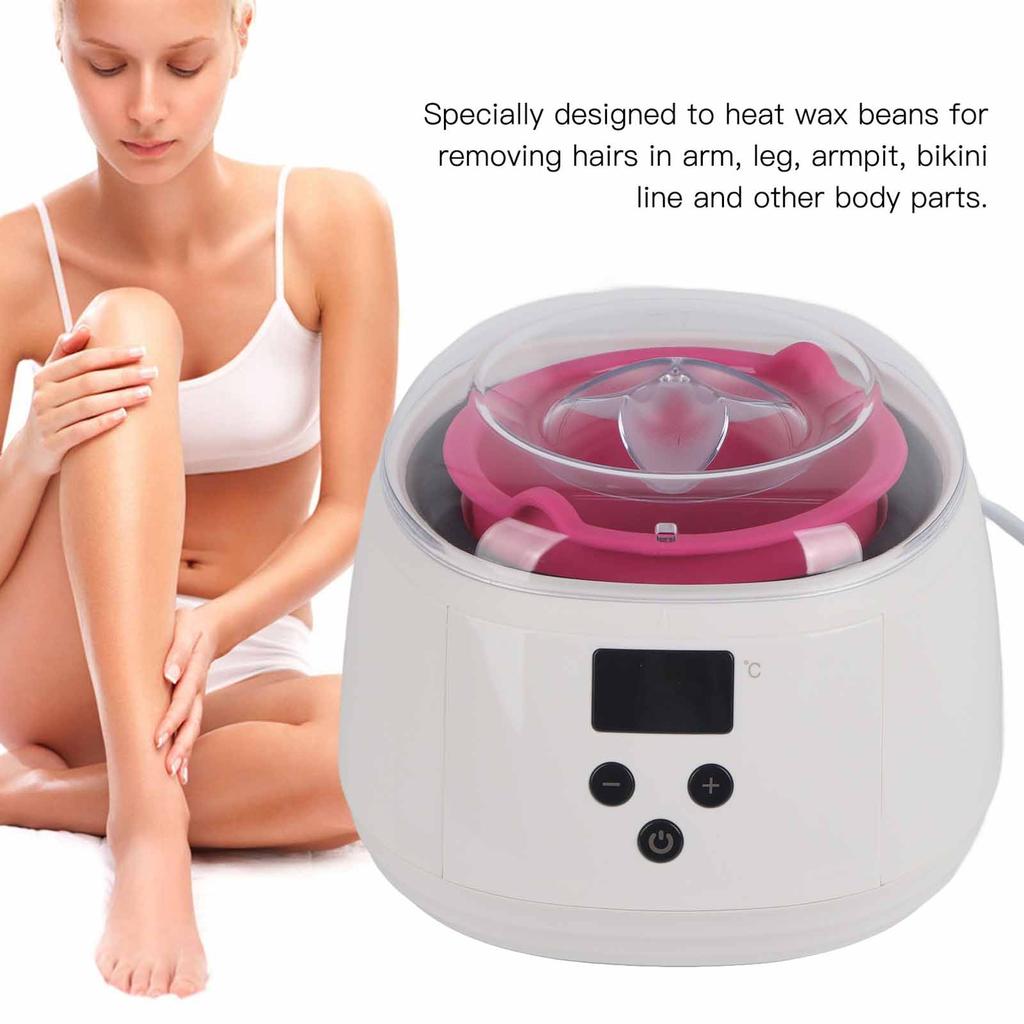 Wax Warmer Machine Professional LED Electric Hard Wax Heater with Silicone Wax Pot for Hair Removal 100‑240V EU Plug