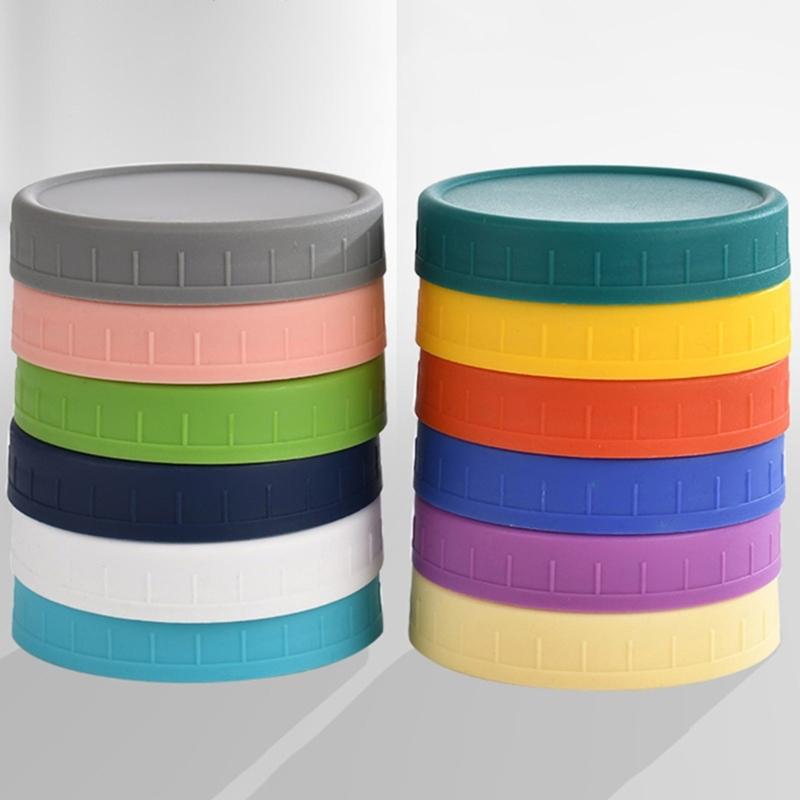12er-Pack Praktische Kunststoff-Einmachglasdeckel 7CM Dicht Verschließbar Küchenorganizer Zubehör Einmachglasdeckel