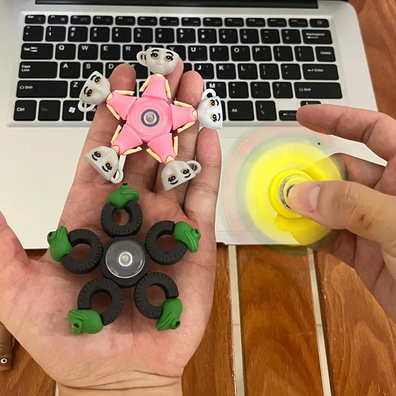 Brainrot Fidget Toys Hand Spinner EDC Sensory Anti-stress Toys Shark Tung Tung Sahur Toy Stress Relief for Adults Birthday Gifts