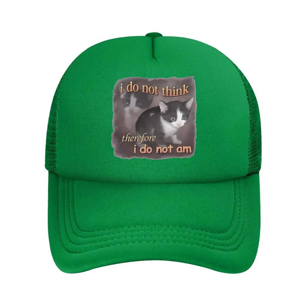 “Cat Philosophy Humor, Meme Art Design” Mesh Baseball Cap
