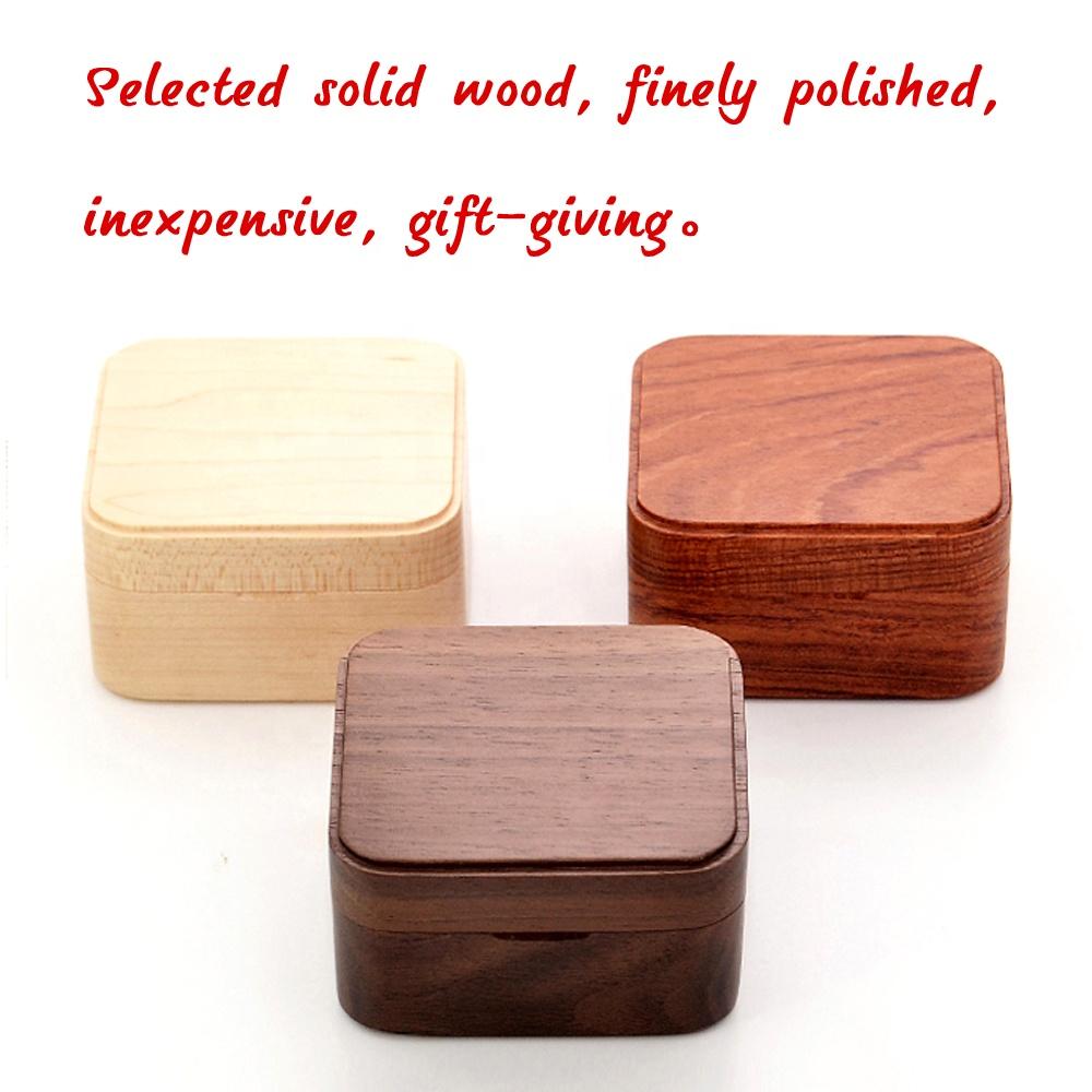 Custom Wooden Music Box DIY Carved Musical Note Small Wooden Box Creative Gift