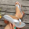 Fashion Women Sandals High Quality Summer Sandals Woman Solid Color Mid Heel High Heels Shoes Women Open Toe Flip Flops Sandals Female