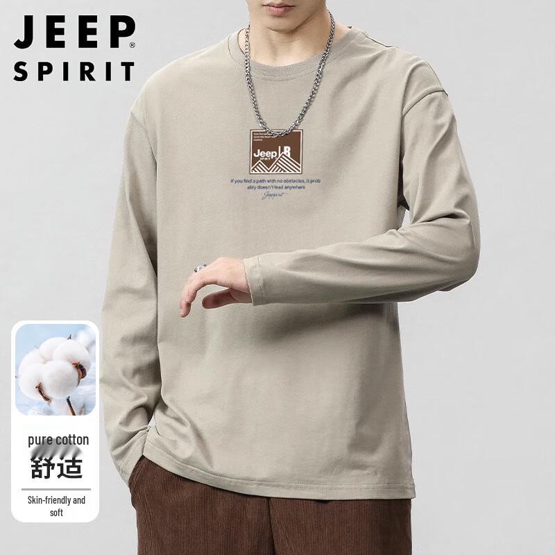 JEEP SPIRIT Men s Loose Fit Printed Long Sleeve T-Shirt XL
