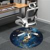 1PC Music Notes Office Round Area Rug, Mat Suitable For Office, Under Office Chairs Bedroom Living Room Home Decor, Room Deco