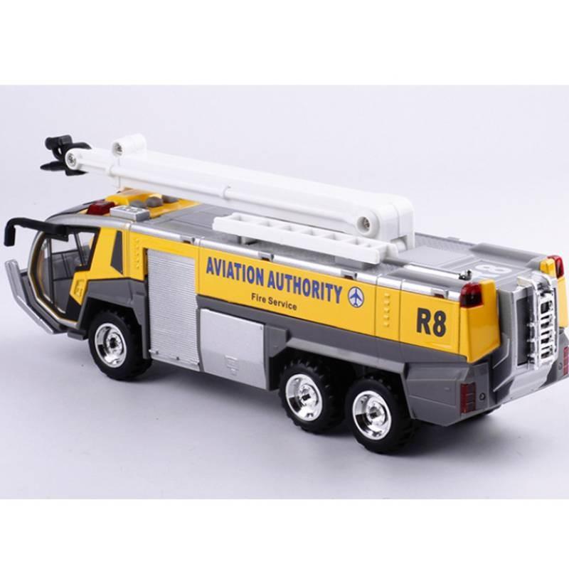 Airport Alloy Simulation Fire Trucks Model Toy With Sound And Functions Light