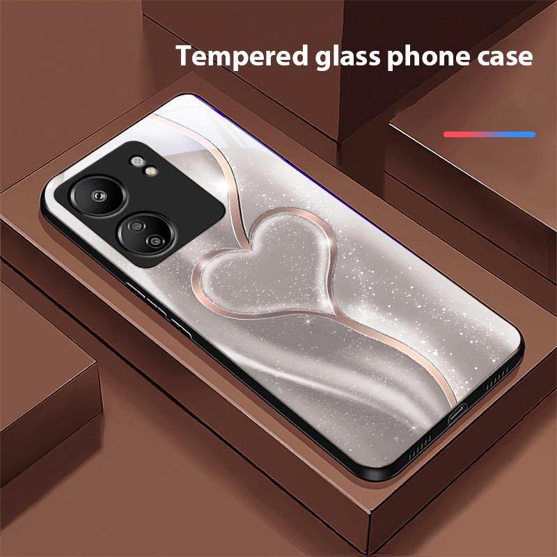 Gradual Love Big Für Xiaomi Redmi 13C Note13 12 Pro Plus 5G Note 9 13T Pro POCO X6 F5 F6 Schwarz Gehärtetes Glas Handyhülle