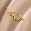 Minimalist Gold Color Rings For Women Heart Romantic Anillos Stainless Steel Corss Hollow Ring Lucky Jewelry 2026 New Gift