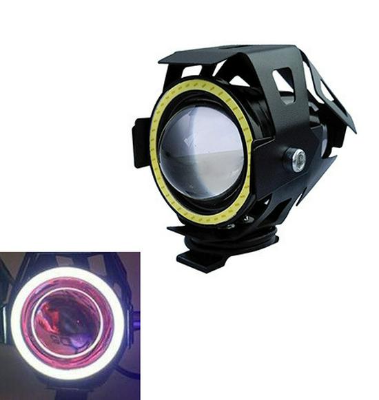 

Универсальная фара для электрического мотоцикла U7 Angel Eye Super Bright с мигающим прожектором для автомобилей и трехколесных велосипедов Black Shell U7 Pair + One Switch