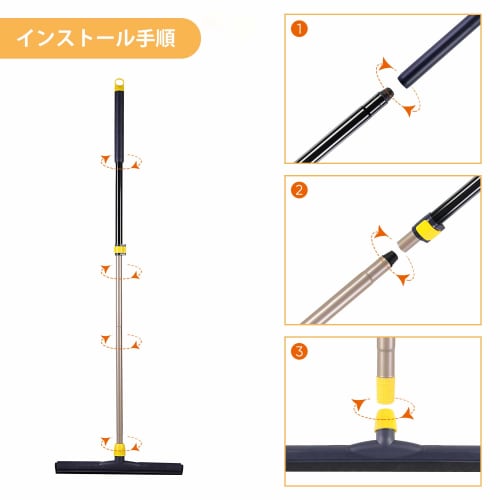 Cleanhome Dry Wiper, Squeegee, Water-Draining Wiper, Glass Wiper, Floor Squeegee, for Cleaning Windows, Walls, Mirrors, Floors, and Ceilings, Foam Rub