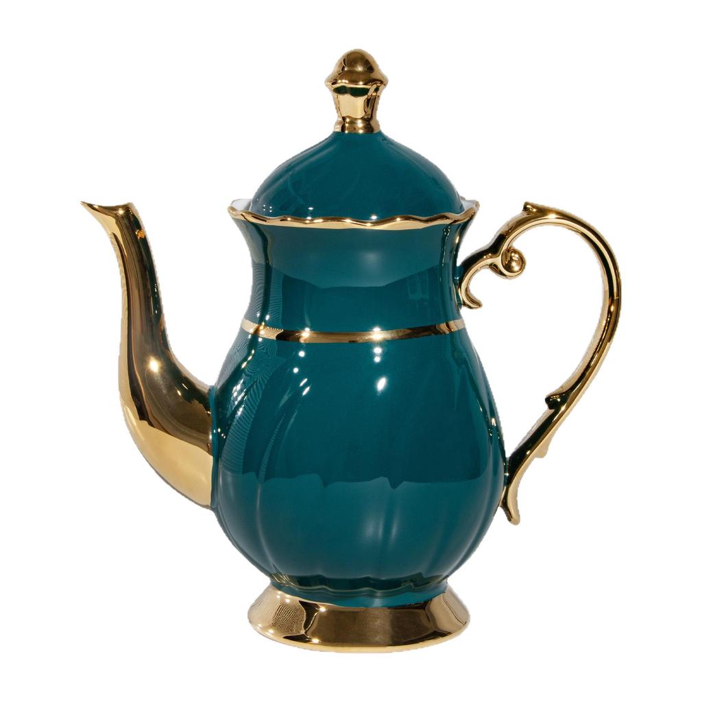 Keramická souprava na čajové náčiní Labuť 8dílná sada šálků a konvičky