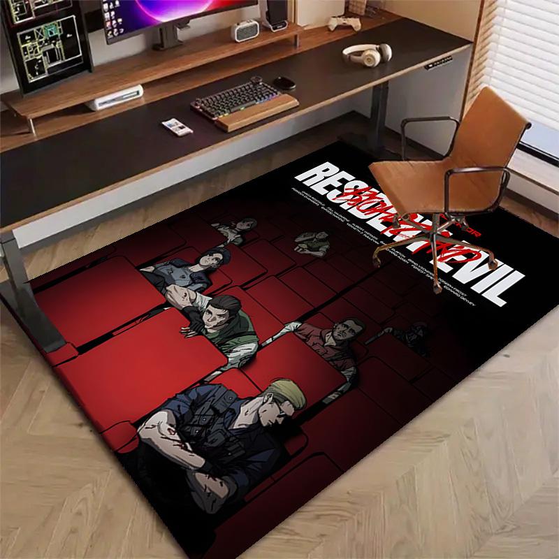 Resident Evil Printed Area Rug Carpet for Bedroom Living Room Home Decor Rugs Mat Non Slip Mat Rug for Bedside