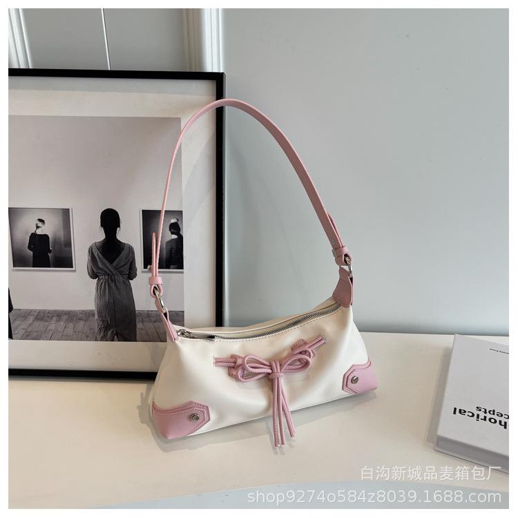 French Fashion Underarm Bag Summer Popular Small Bag Women's 2025 New Bow Crossbody Bag Shoulder Bag