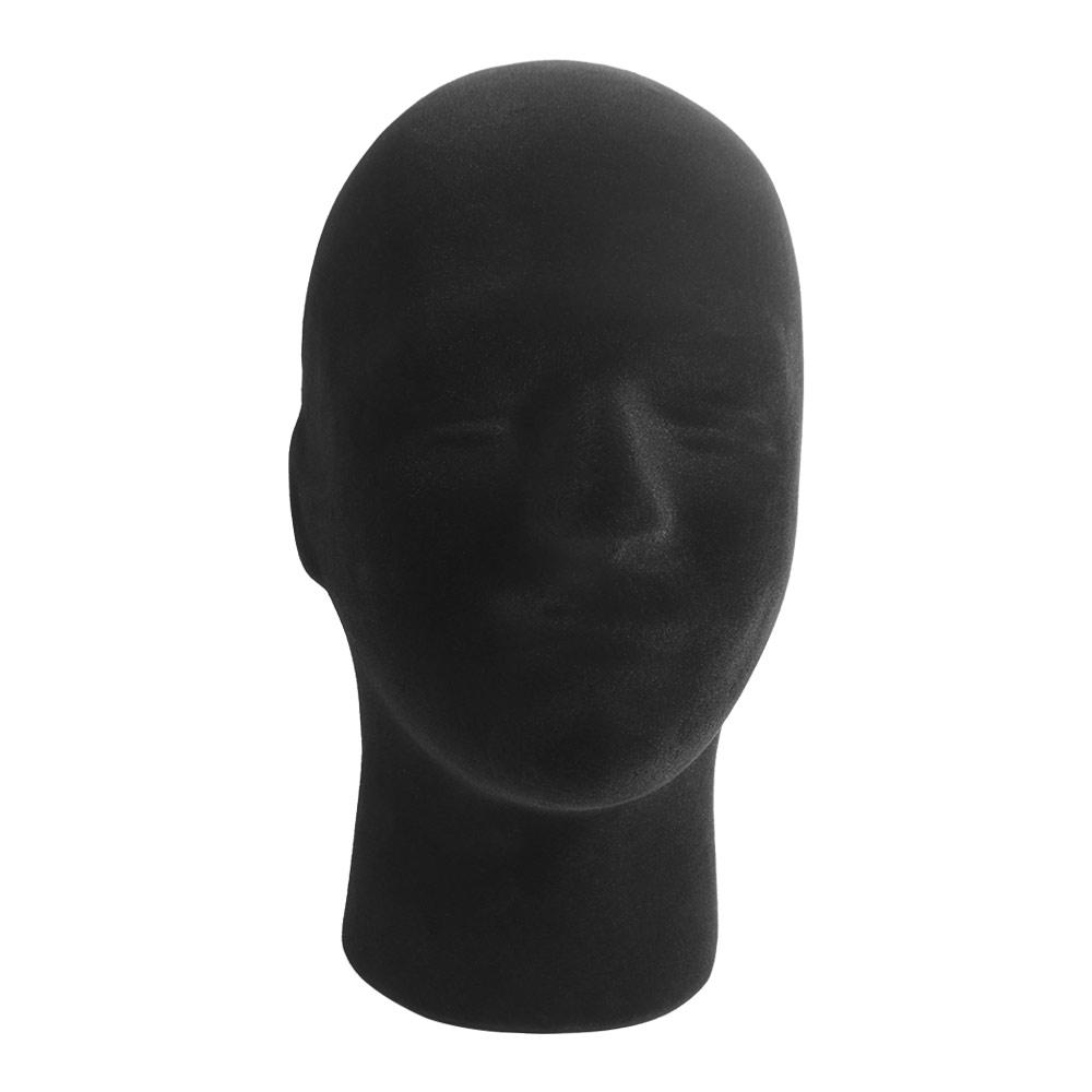 Black Color Foam Head Model Wig Stable Base Male Mannequin Head Glasses Headset Display Stand Rack Photography Prop чёрный
