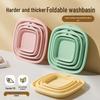 Foldable Multi-Size Plastic Basin for Laundry, Travel, Dorms & Kids