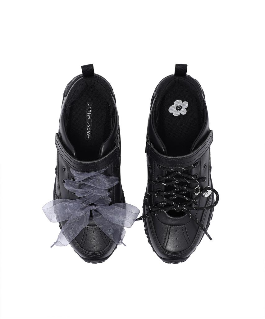 Wacky Willy Kitte Mary Jane Sneakers Black