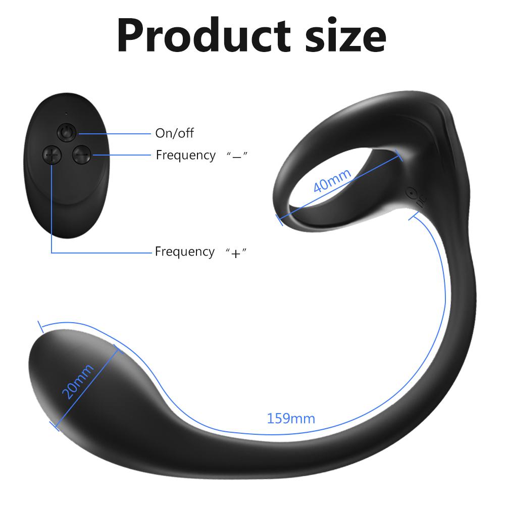 10speed Remote Control Vibration Sperm-locking Ring Delayed Ejaculation Cock Ring Anal Stimulator Anal Plug Sex Toys for Men Gay