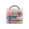 Portable Transparent Jewelry Box with Compartments for Beaded DIY Bracelets