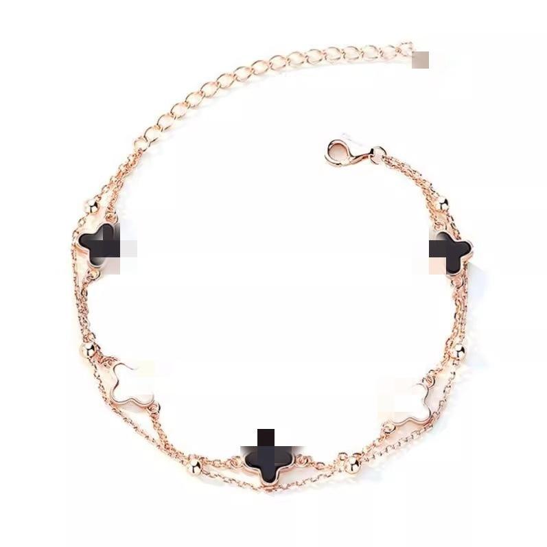 

Zircon flower bracelet female Internet celebrity bracelet girlfriend simple niche design personalized hand jewelry