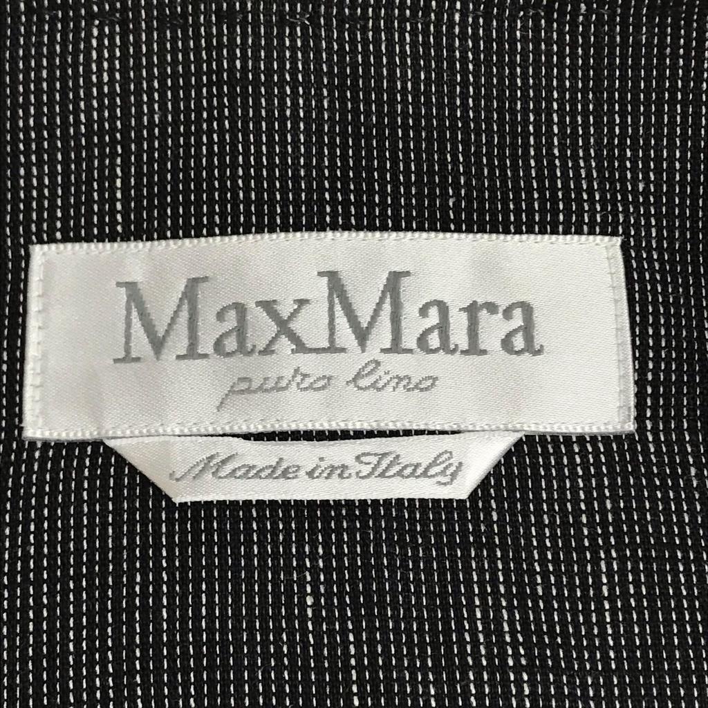 MAX MARA Linen Slit Skirt Set [Italy/Women L-XL/Gray] Jacket Skirt(USED)