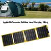 Solar Panel Charger Monocrystalline Silicone ETFE 4 Folding Super Slim Double Type C Solar Charger for Laptops Phones