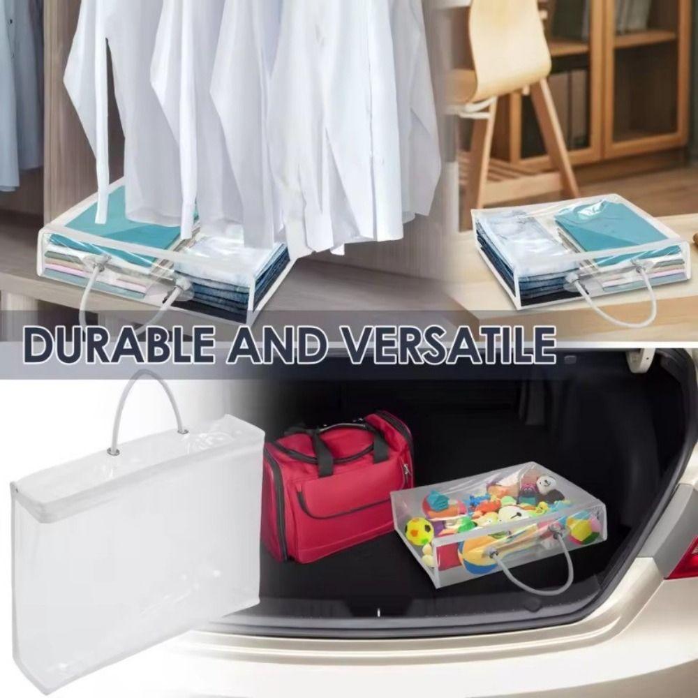 Transparent Bed Sheet Organiser Pouch Reusable Tote Bag Quilt Storage Bag  for Pillow Blanket