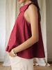 Women's Boho Ruffle Tank Top Peter Pan Collar Eyelet Button Sleeveless Top