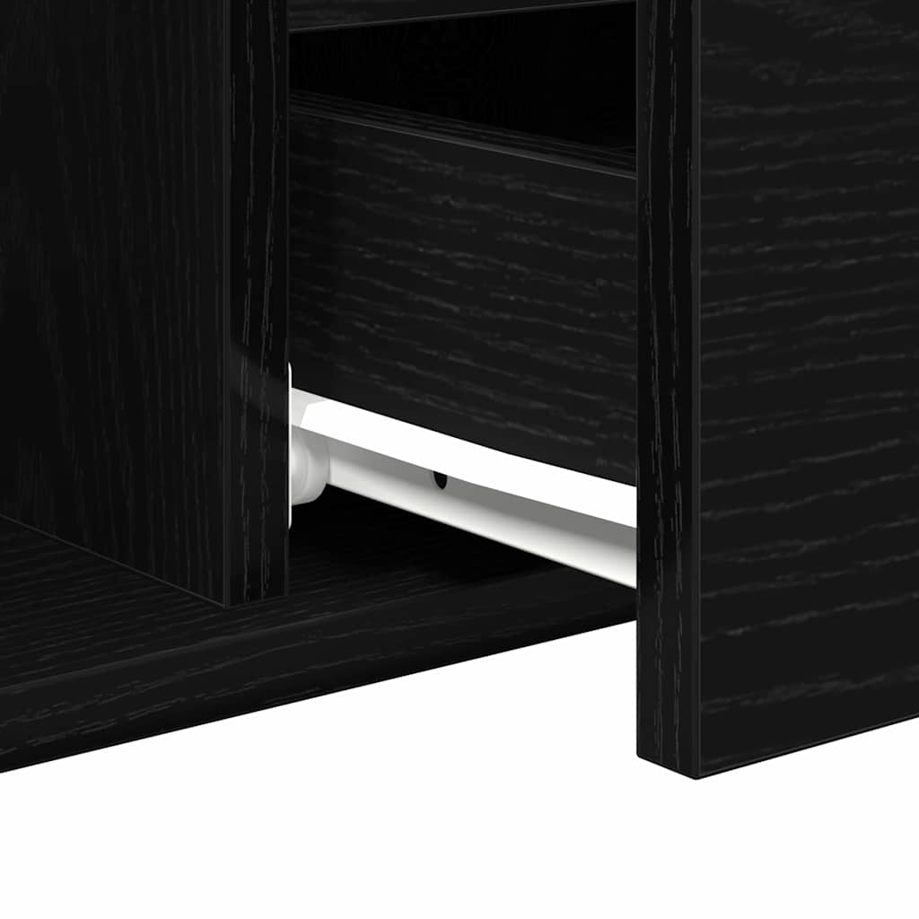 Coffee Table Black Oak Look 90 x 49 x 45 cm Engineered Wood