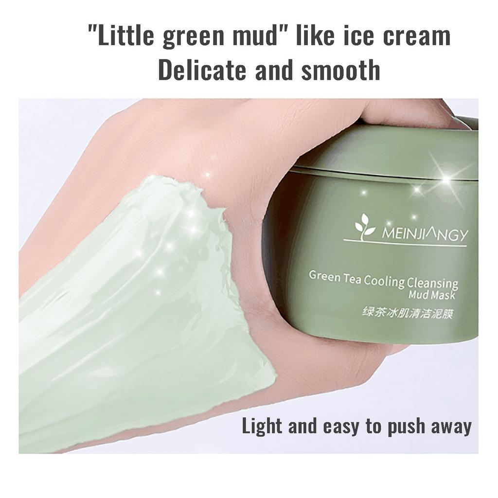 Grüntee-Schlammmaske, reinigende Maske, feuchtigkeitsspendend und hydratisierend