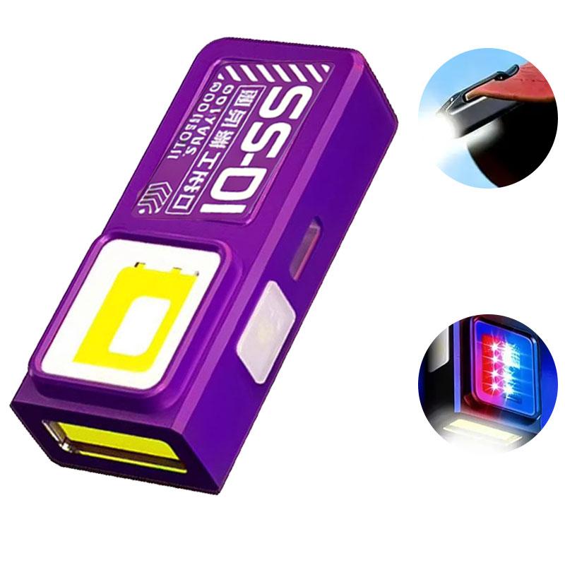 Portable Mini COB LED Flashlight Rechargeable Powerful Work Light with Clip Magnet Waterproof EDC Camping Walking Pocket Lamp
