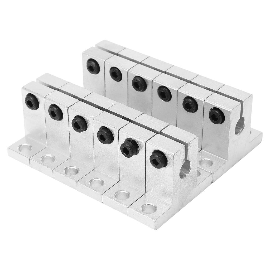 12Pcs Linear Motion Rail Support Aluminium Alloy Shaft Clamping Rod Set Kit for 3D Printer
