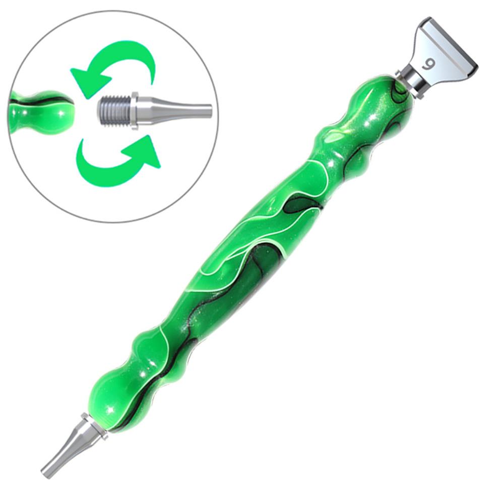 Special-shaped Resin Diamond Painting Pen Multi-placer Alloy Replacement Pen Heads Point Drill Pens Glue Clay DIY Nail Art Tool