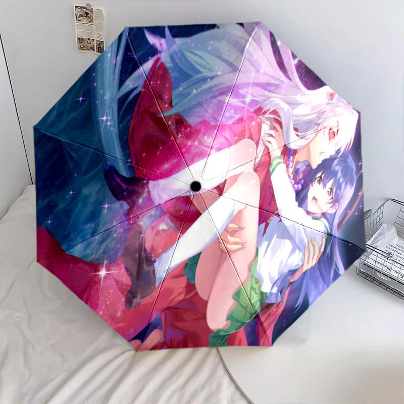 1PC Inuyasha Automatic Umbrella - Suitable Travel Outdoor Portable Umbrella Birthday Gift Daily Essentials