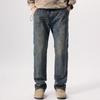 Retro Work Pants Men's Loose Straight Pants New American Wide-leg Logging Jeans