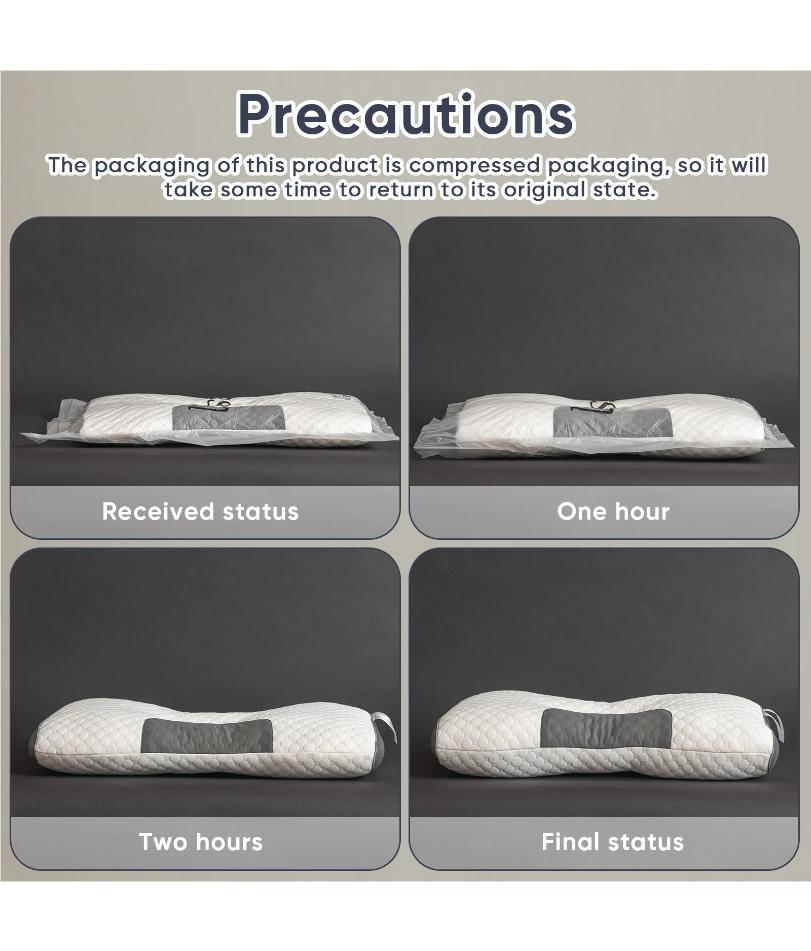 Soft Neck Pillow,  Adjustable Ergonomic Orthopedic Contour Support, High Quality Pillow Core, For Sleeping Comfort