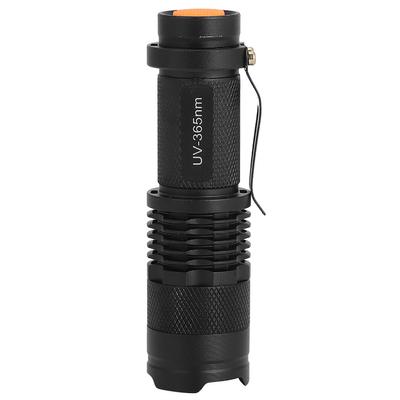 Portable Waterproof Ultraviolet Flashlight Electric Torch Fluorescent Detection Light 365NM