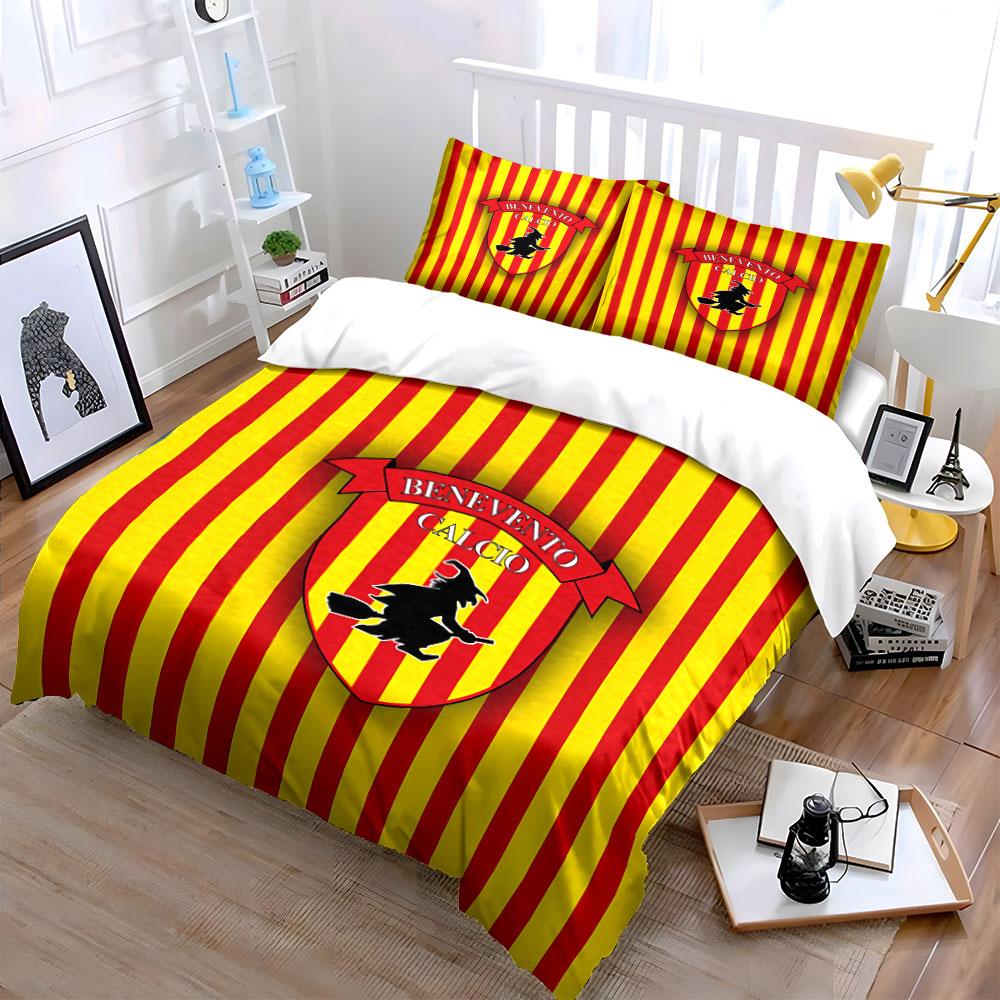 Witch Emblem Red Yellow Stripes Bedding Duvet Cover Set Duvet Cover Pillowcases  (1*Duvet Cover 2*Pillowcases, without duvet insert)